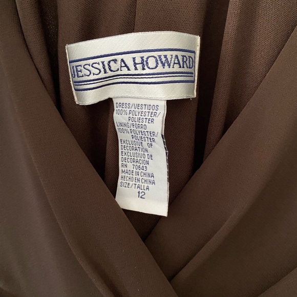 Size 12 brown chiffon dress - Picture 3 of 3